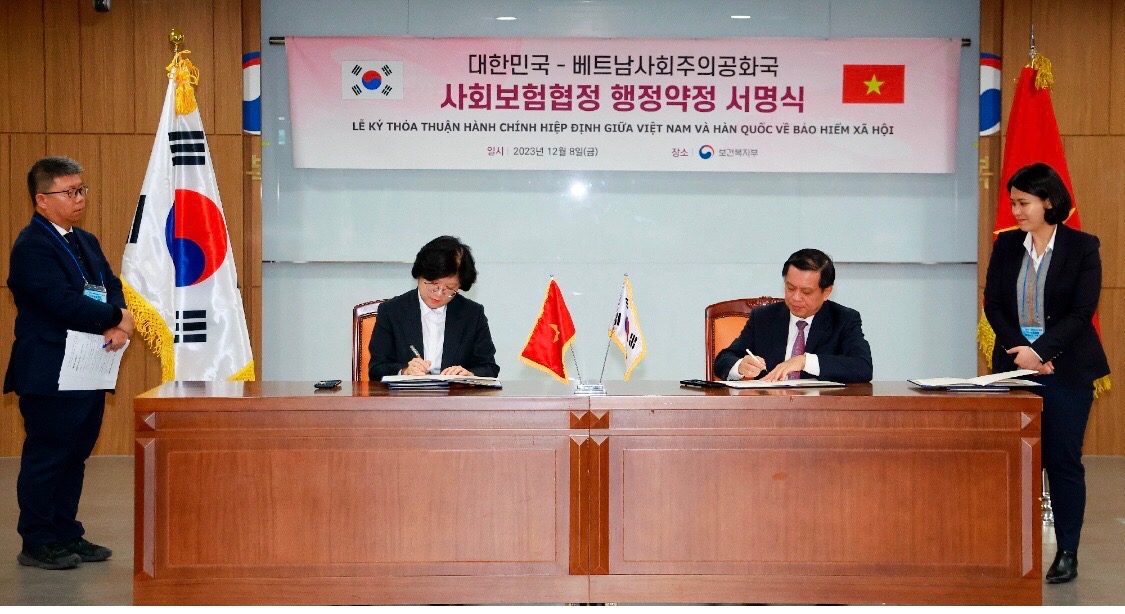 Việt Nam – Hàn Quốc ký kết Thỏa thuận hành chính thực hiện Hiệp định về bảo hiểm xã hội